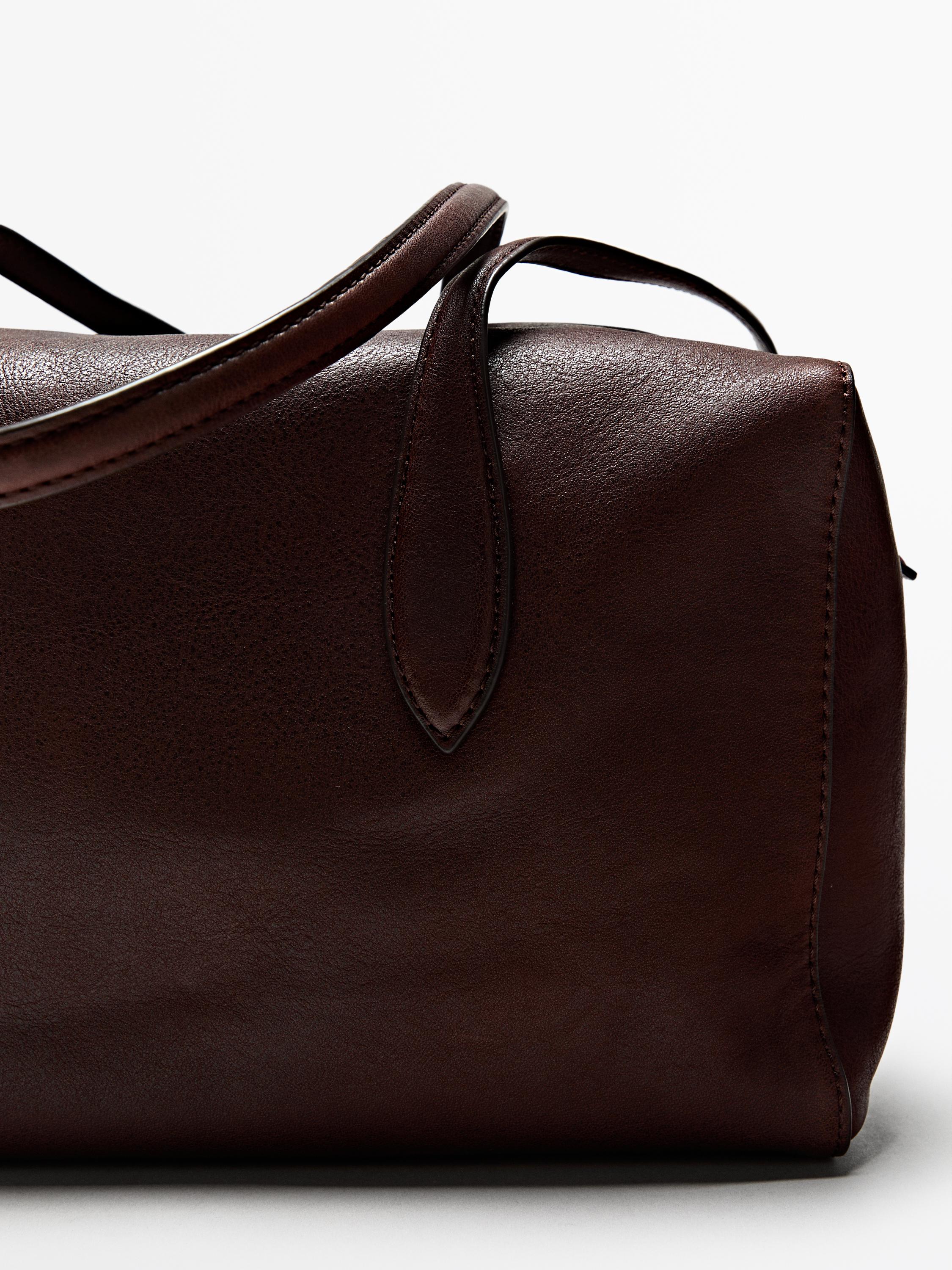 Sac satchel en cuir nappa